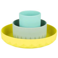 Seturi pentru hrănire bebelușilor Premaman PREYW4-CCC-UNQ Set de vesela din silicon Origami, 3 piese