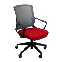 купить Офисный стул 610x630x885 мм, серый с красным в Кишинёве