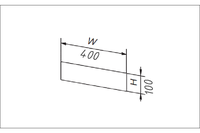 Separator pentru poliță 100x400 mm din plastic (acril transparent de 4 mm)