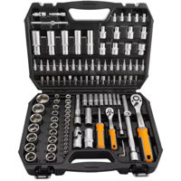 Набор головок, бит, насадок Hoteche 203101 торцевые головоки 110шт + трещетка 1/2"&1/4"