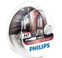 PHILIPS H7 VISIONPLUS +60% 12V 55W PX26D ( SET 2 BUCĂȚI) 12972VPS2