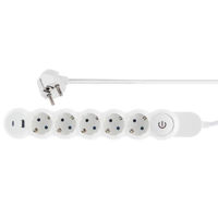 Filtru electric Scame 161.5071UD3, 5 locuri + 2USB CAVO 16A 3m