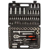 Набор ручных инструментов Modeco Expert 309710 MN-57-310 Home, головки, биты-трещотки и адаптеры, 94 шт., 1/2", 1/4", пластиковый кейс