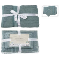 Домашний текстиль H&S 53893 Set prosoape 3buc (30x50cm, 50x100cm, 70x140cm) verde