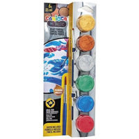 Набор для творчества Promstore 52722 Acuarela tempera Carioca Metalica 6 culX25 ml + pensula