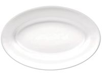 Platou oval 22cm Toledo, alb, opalglass