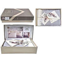 Домашний текстиль Promstore 57065.3 Lenjerie de pat 2pers NewHome Pike L.Grey cu broderie