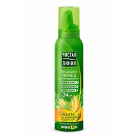 Чистая линия Пена для укладки волос Объем от корней 150мл