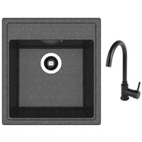 Мойка кухонная со смесителем Dr.Gans Nika 470 + SanDonna F 7073 negru