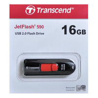 16GB USB2.0 Flash Drive Transcend "JetFlash  590", Black, Slider (R/W:18/6MB/s)