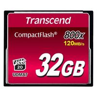 .32GB CompactFlash Card, Hi-Speed  800X, Transcend "TS32GCF800" (R/W: 120/60MB/s)