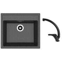 Мойка кухонная со смесителем Dr.Gans Nika 570 + SanDonna F 1069 negru