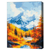 Картина по номерам BrushMe BS54176FC 40х50cm (fără cutie) Toamna aurie în munți