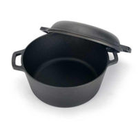 Казан Maysternya Ceaun din fonta Uzbec WOK 6L cu capac tigaie (T404CP)