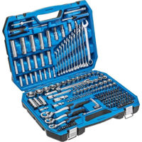 Набор ручных инструментов Hoegert Set de capete tubulare si accesorii 1/4,3/8,1/2 222 buc HT1R444