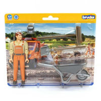 Конструктор Bruder 62130 Figurina muncitor constructii cu accesorii, 42310
