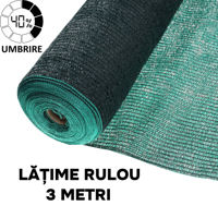 Plasa umbrire 40% - latime rulou 3 metri