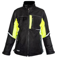 Спецодежда Profmet 365590 Куртка, S, 60% полиэстер / 40% хлопок T400, 280 г/м², черный/неоново-желтый