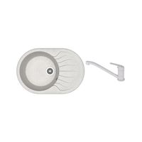 Мойка кухонная со смесителем Dr.Gans Berta 760 + SanDonna F 1066 gri