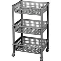 Этажерка Plast Team 1268 Полка 3 уровня прямоуг на колёсах