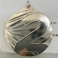 Медаль серебряная за 2 место, d=5 см, универсальная (7071)