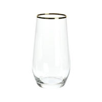 Посуда для напитков Promstore 20845 Стакан для напитков Golden Rim 390ml, 14cm, стекло