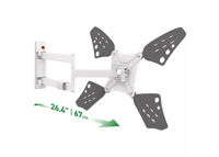 Wall Mount Barkan ''3400LW'' White 13"-83" Long Full Motion, max.50kg, VESA mm: up to 600x400mm