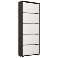 Raft pentru încălțăminte Mobildor-Lux Leo 100x27x203H cm Anthracite/White