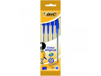 Set de stilouri BIC Cristal Original, 4 buc, albastre