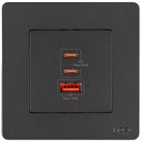 Зарядное устройство сетевое Moes TK-SR-EU-2C1A-65-GY-MS, Grey