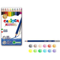 Set de creație Promstore 53222 Set creioane colorate 12buc Carioca Acquarell in cutie metalica