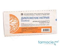 Диклофенак, раствор для инъекций 2,5% 3 мл № 10 (Borisov)
