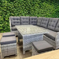 Mobilier pentru grădină Hydro S Coltar p/u terasa Hola Houston, 9 persoane, Bej