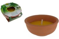 Lumanare Citronella parfumata D15/13cm, candelabru din ceramica, outdoor