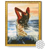 Картина по номерам Art Gallery GA78562 Mozaic cu diamante Sirena atrăgătoare 40x50cm
