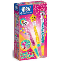 Set de creație Clementoni 12953 Mini Laboratoriu p/u crearea pixurilor Fantasy/Tropical 18827/18790