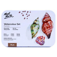 Набор для творчества Mont Marte PMHS0066 Set acuarela in cutie metalica, 18 culori