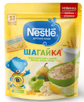 Nestle каша Шагайка мультизлаковая молочная с яблоко, груша и банан, 220гр