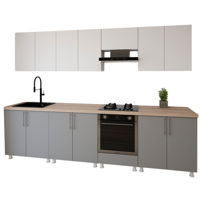 Мебель для кухни Smartex (30122) K3 300сm Alb+Grafit