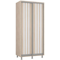 Dulap Mobildor-Lux Aron cu uși glisante сu lamele (120x60x220H cm) Sonoma