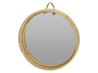 Зеркало настенное NVT D30cm, ротанг, бамбуковая рама