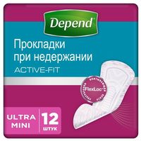 Урологические прокладки Depend Active Fit Ultra Mini Liner, 12 шт.