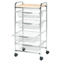 Etajeră Artex 10.50.04 Etajera cu roti 4 rafturi cromat