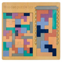 Головоломка miscellaneous 7693 Tetris din lemn 2in1 128684