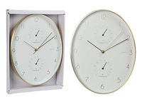 Часы Promstore 50956 Овальные настенные часы с метеостанцией, 26x34,5 см, белые
