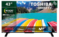 Телевизор 43" LED SMART TV Toshiba 43UV2463DG, 3840x2160 4K UHD, VIDAA U OS, Black