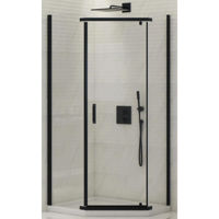 Cabină de duș New Trendy New Komfort Black Pentagonal 90x90x195 Hinged K-0806