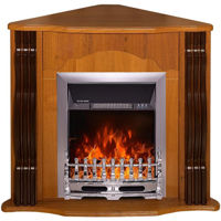 Șemineu electric ArtFlame Clasic de colt & Galileo silver, 882x950x473 mm, Nuc