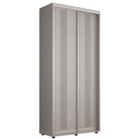 Dulap Mobildor-Lux Compact uși glisante PAL cu ornament grecesc (120x45x240H cm) Grey
