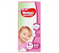 Подгузники Huggies Ultra Comfort Mega 4+ Girl (10-16 kg) 60 шт